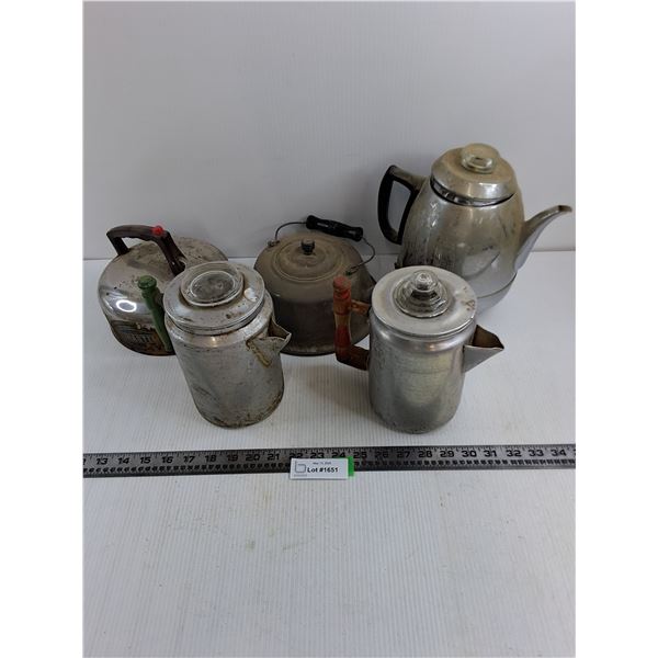 (5) Vintage Kettles - As is