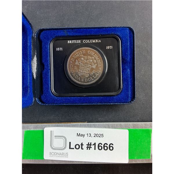 1871 - 1971 Canadian 50 Cents British Columbia Centennial Coin