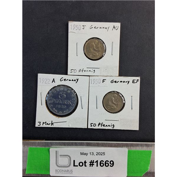 1922 and 1950 German Coins