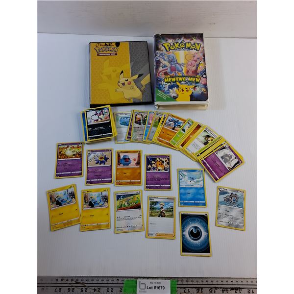 Pokémon Trading Cards - Authenticity Not Guaranteed and Pokémon VHS The First Movie