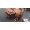 Image 7 : ORIGINAL 1980 BILLY COOK MAKER SADDLE WITH 16.5 INCH PADDED SEAT IN EXCELLENT CONDITION