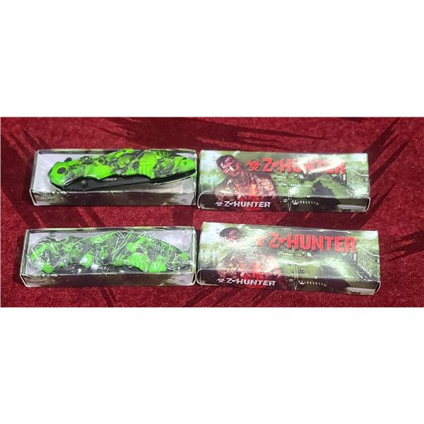TWO Z-HUNTER FOLDING KNIVES - NEW