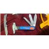 Image 8 : IAN SINCLAIR FOLDING POCKET WALLET KNIVES (QTY3) , BEAR GRILLS GERBER, MULTI TOOL, SMITHS SHARPENER 