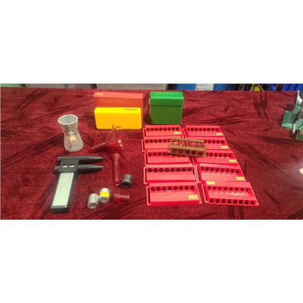 RCBS POWER TRICKLER AND MISC. ITEMS