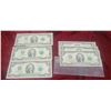 Image 1 : SIX $2 BILLS - THREE OF THE NOTES ARE SEQUENTIAL