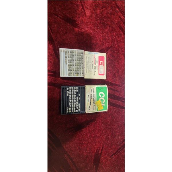 QTY75 CCI 250 LARGE RIFLE MAGNUM PRIMERS AND QTY48 CCI LARGE RIFLE N0.200 PRIMERS
