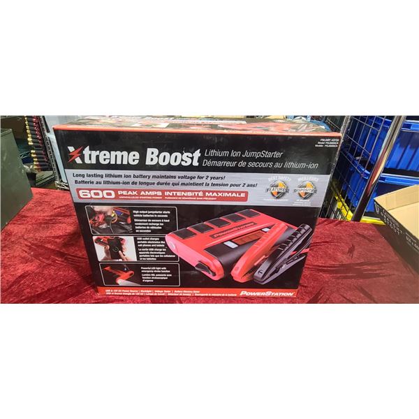XTREME BOOST LITHIUM ION JUMP STATER 600 PEAK AMPS - USB AND 12V DC POWER SOURCE