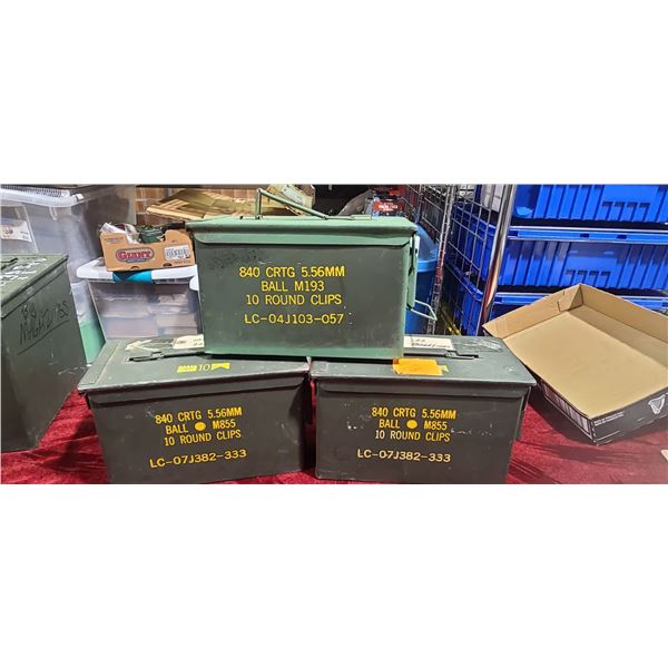 THREE AMMO CANS