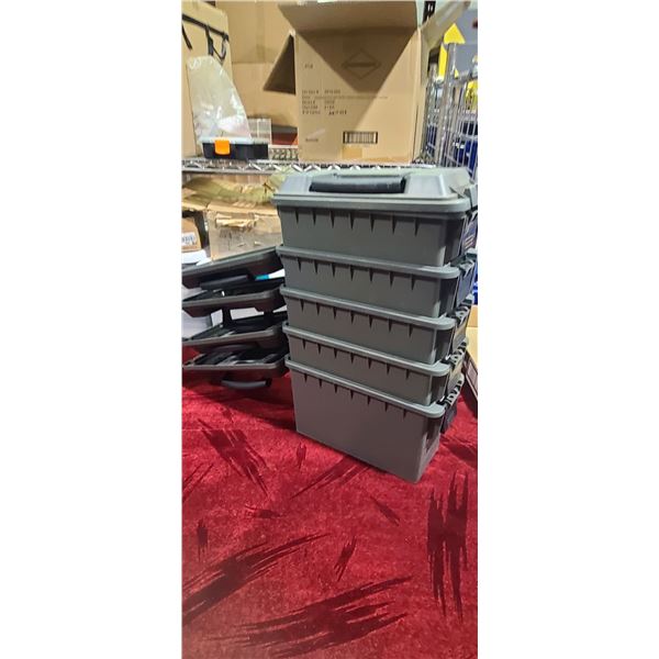 FIVE SMALLER AMMO CANS