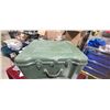 Image 5 : TWO 25" X 19" X 12" GREEN ARMY CRATES - NO HOLES, CRACKS, AND HAVE BOTH CLASPS