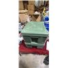 Image 7 : TWO 25" X 19" X 12" GREEN ARMY CRATES - NO HOLES, CRACKS, AND HAVE BOTH CLASPS
