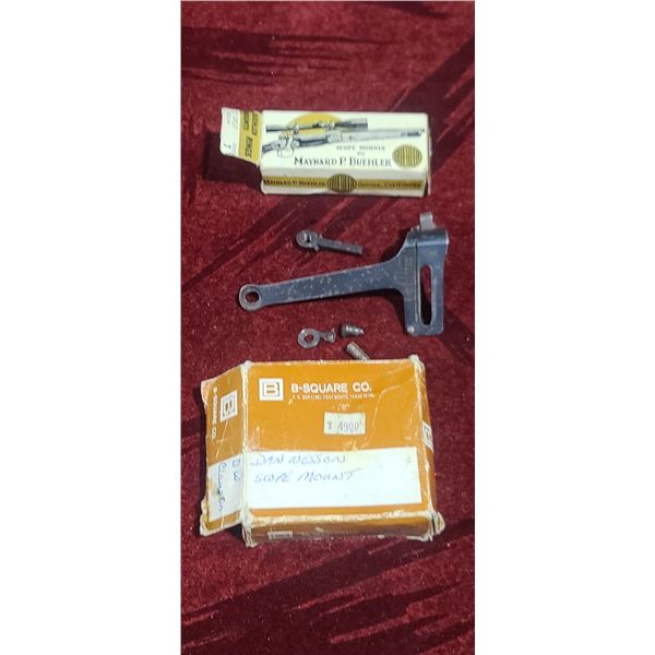 LYMAN SIGHT, B-SQAURE MOUNTS, MAYNARD P BUEHLER 1" SPLIT MED
