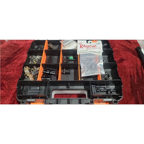 DOUBLE SIDED PARTS TRAY FULL OF SETS OF RINGS