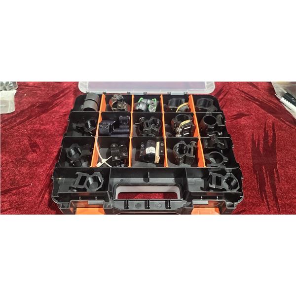 DOUBLE SIDED PARTS TRAY FULL OF SETS OF RINGS