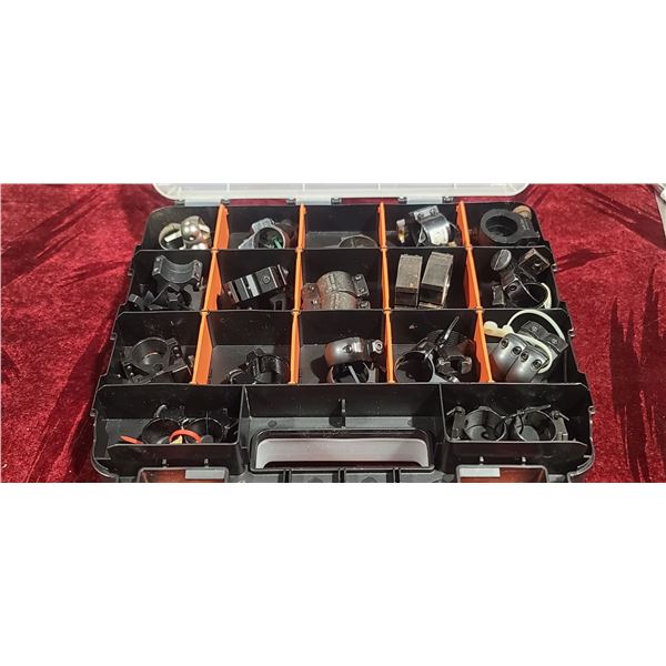 DOUBLE SIDED PARTS TRAY FULL OF SETS OF RINGS