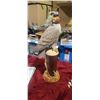 Image 1 : FALCON CARVING BY JACK FISHER 26 X 11 X8" SOME DAMGE PLEASE SEE IMAGES - SPECIAL SHIPPING AND HANDLI