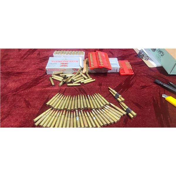 50 ROUNDS OF MIXED .303 AND 20 BRASS - NO SHIPPING