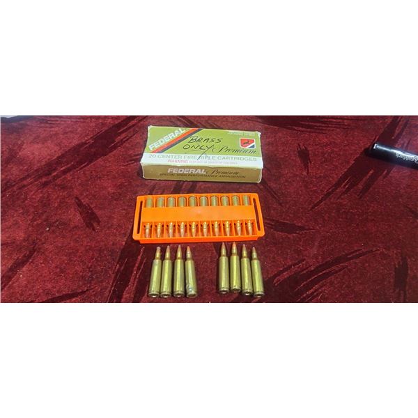 QTY18 22-250 ROUNDS AND QTY20 BRASS - NO SHIPPING