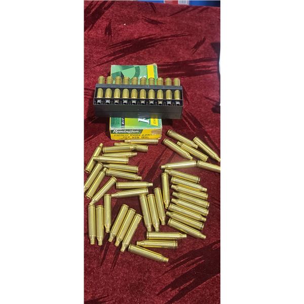 APPEARS TO BE NEW UNPRIMED NOSLER .264 WIN MAG NOSLER BRASS AND 20 SPENT BRASS