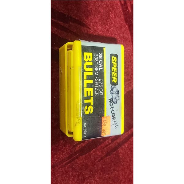 QTY46 38CAL 275GR .338 SEMI SPITZER-SPEER