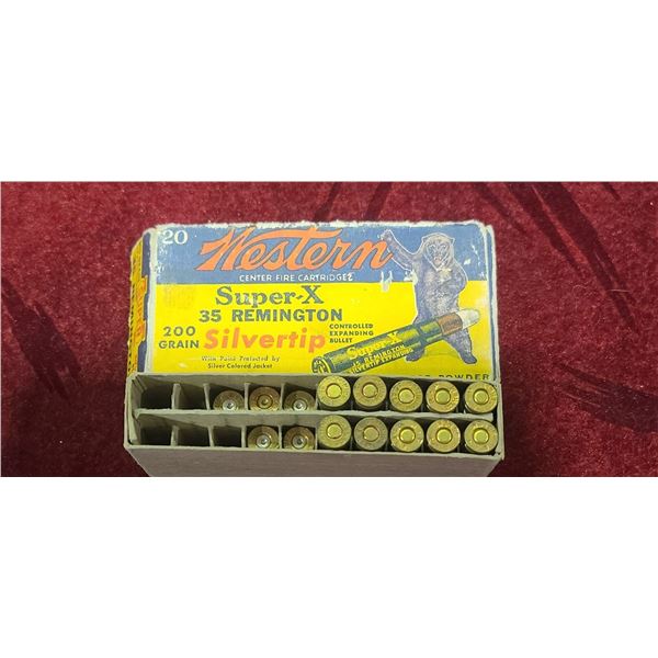 10 WESTERN SUPER X 35REM SILVERTIP IN ORIGINAL BOX - NO SHIPPING