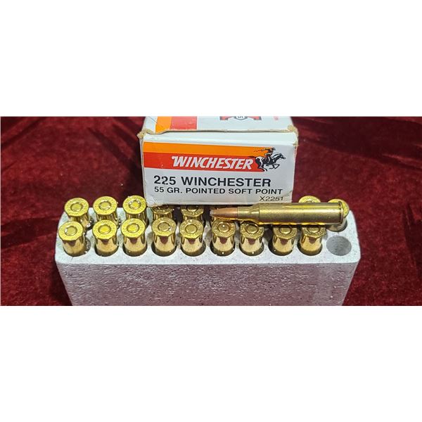 WINCHESTER .225 55GR PSP  20 ROUNDS - NO SHIPPING