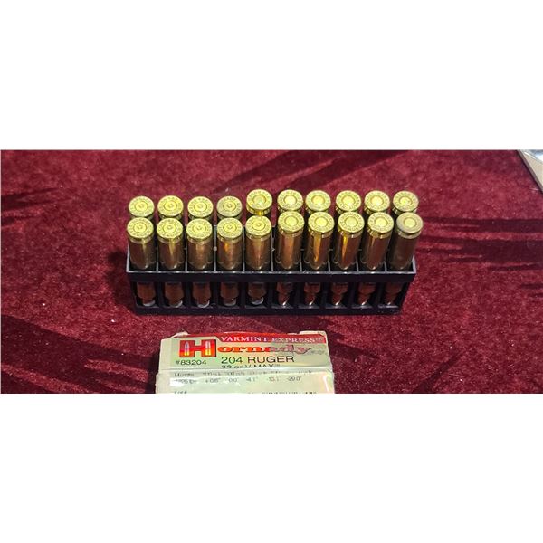 QTY 11 ROUNDS OF .204 RUGER