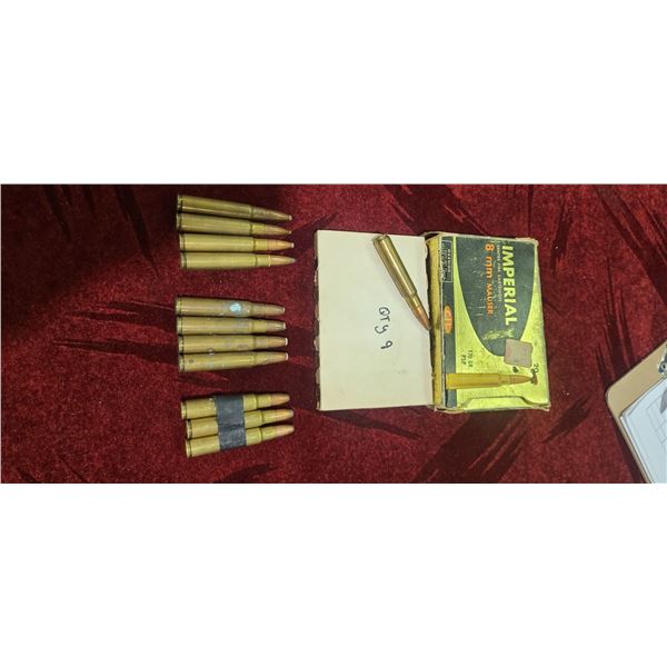 20 ROUNDS OF 8MM MAUSER MIXED - NO SHIPPING