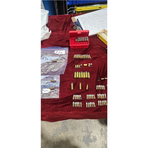 PISTOL AMMO OLD AND NEW: QTY1  .32 LONG RIMFIRE ONE .32 SHORT RIM FIRE, TEN; .38 SMITH AND WESSON , 