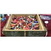 Image 1 : 13 X 11 X 3" CRATE FULL OF MIXED 12GA 2 3/4" ASSORTED SHOT MOSTLY LEAD