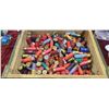 Image 2 : 13 X 11 X 3" CRATE FULL OF MIXED 12GA 2 3/4" ASSORTED SHOT MOSTLY LEAD