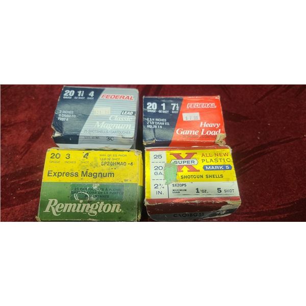 ASSORTED 20GA HALF ARE GOOD THE OTHER HALF HAS SOM CORROSION