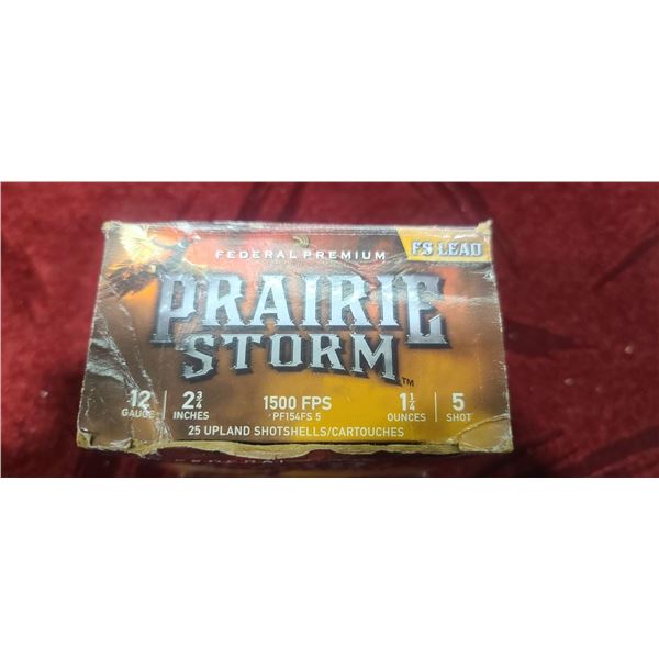 QTY20 12GA 2 3/4" 5SHOT 1500FPS PRAIRIE STORM