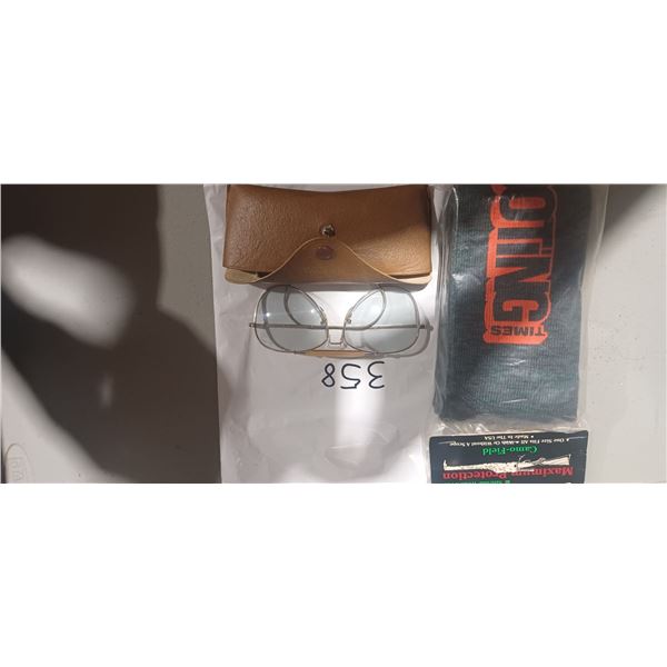 NEW SILICON TREATED GUN SACK AND BUSHNELL SHOOTING GLASSES