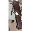 Image 1 : DARK LEATHER HARD SHOTGUN CASE C/W STRAP ( LEG OF MUTTON)