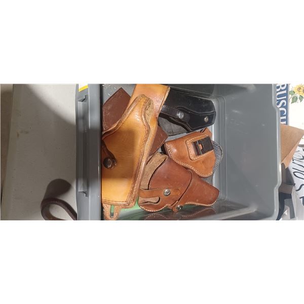 7 ASSORTED LEATHER HOLSTERS