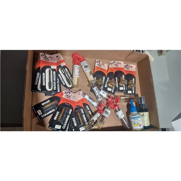 ASSORTED GUN CLEANING SUPPLIES
