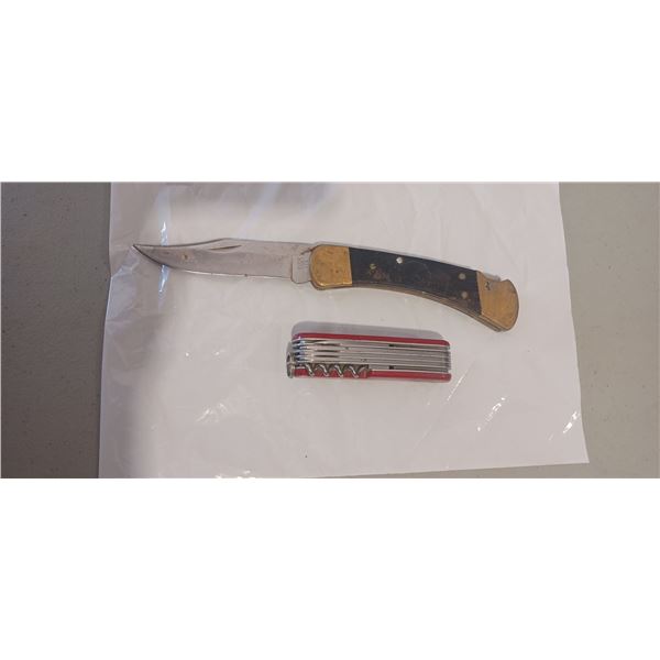 BUCK MODEL 110 FOLDING KNIFE AND MULTI BLADE POCKET KNIFE