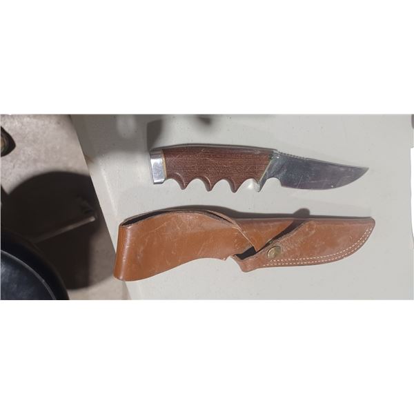 GERBER MOD 475 US MADE C/W LEATHER SHEATH 5INCH BLADE