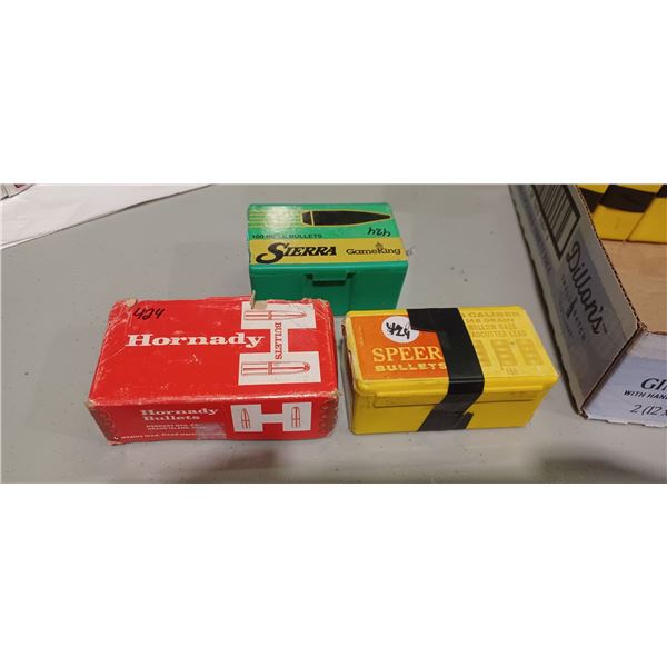 3 ASSORTED PARTIAL BOXES OF BULLETS