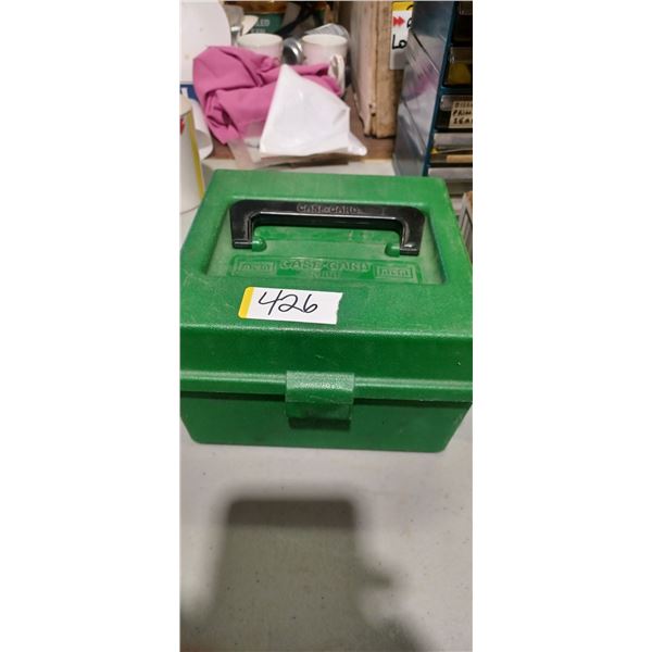 LARGE CASE GARD AMMO BOX C/W 357 MAG CASES