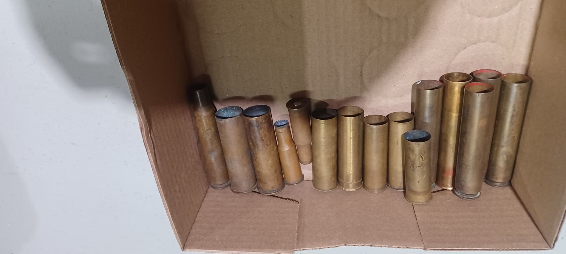 ASSORTED LARGE BRASS SHELL CASINGS