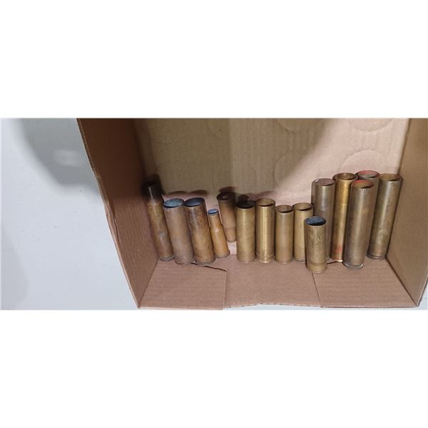 ASSORTED LARGE BRASS SHELL CASINGS