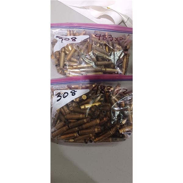 2 BAGS  OF 308 BRASS APPROX 8 LBS