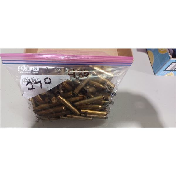 APPROX 130 ROUNDS OF 270 BRASS