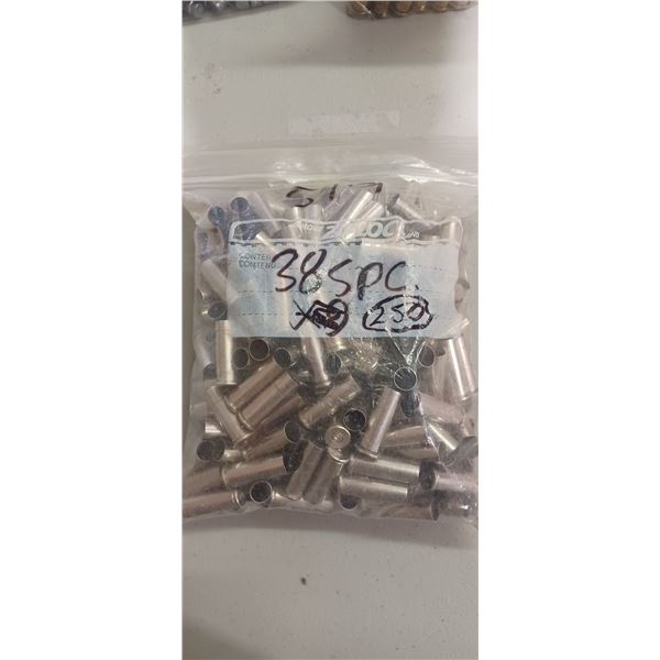 250 ROUNDS OF 38 SPECIAL BRASS