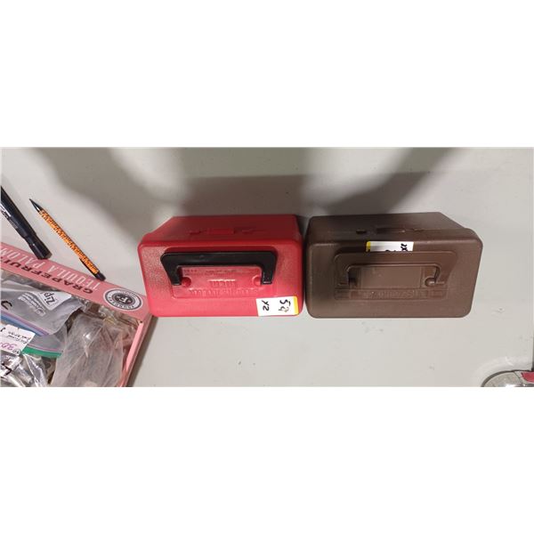 2  PLASTIC AMMO CASES