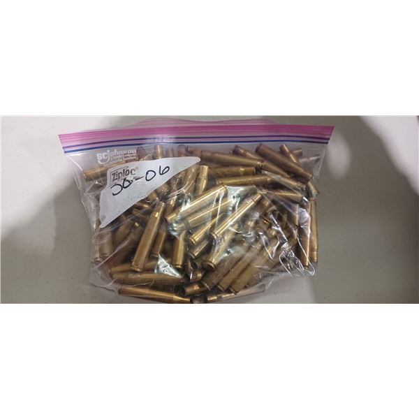 APPROX 120 ROUNDS OF 30-06 CAL CASINGS