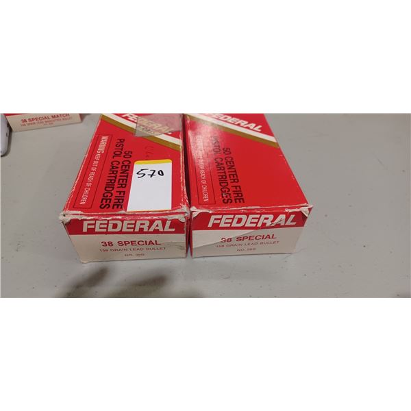 100 ROUNDS OF 38 SPECIAL  HAND LOADS PAL REQUIRED AND NO SHIPPING