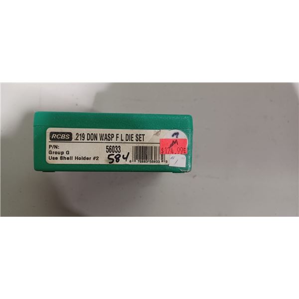 RCBS  DIE SET 219 DON WASP CUSTOM ORDER